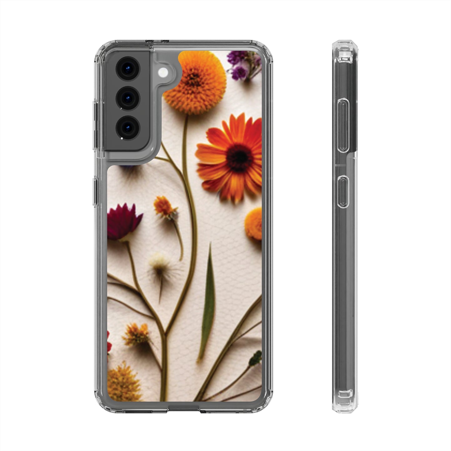 Pressed Flower Clear Phone Case