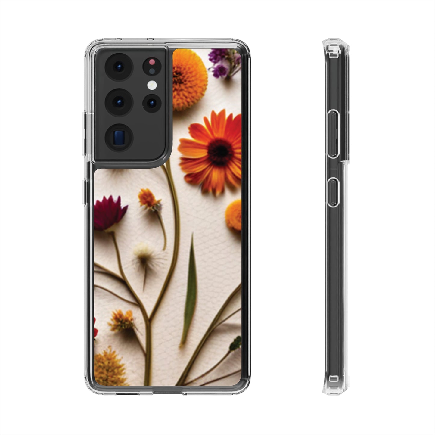 Pressed Flower Clear Phone Case